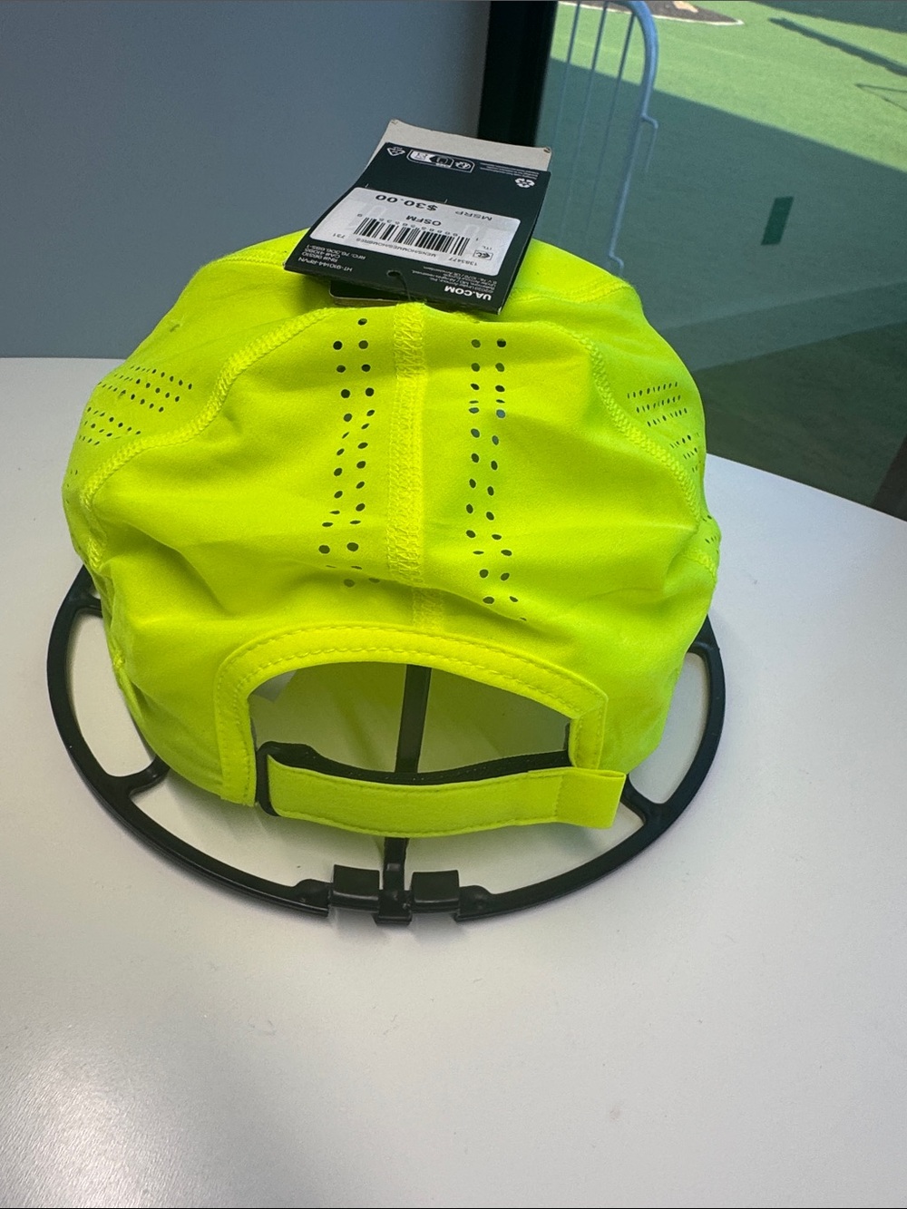 UNISEX Under Armour High-Visibility Neon Yellow Running Cap - Picture 4 of 14